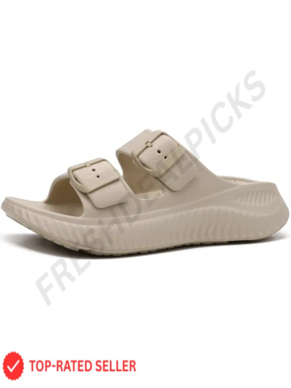 Double Buckle Slide Sandals Orthotic Arch Support Sport Recovery Slides